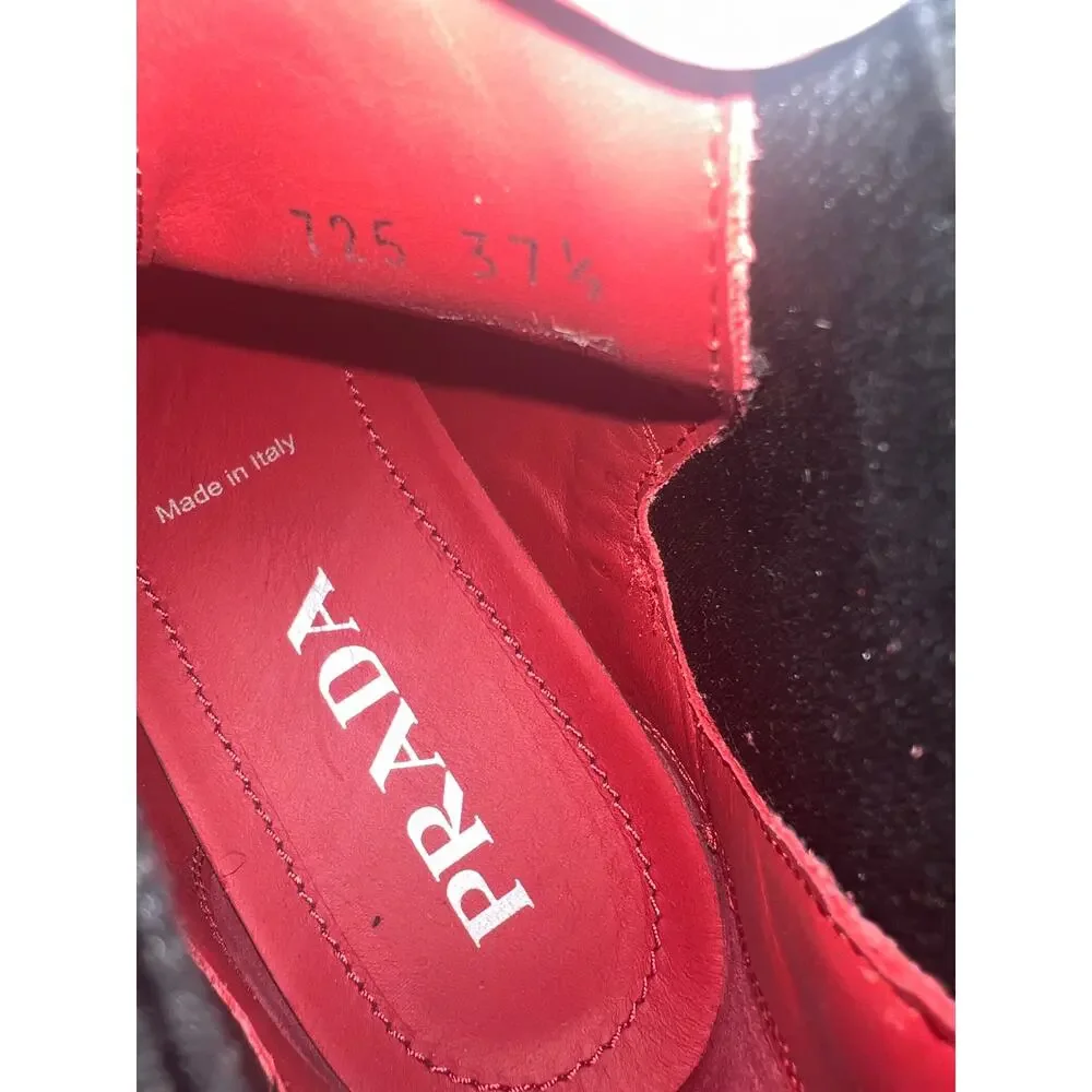Prada Patent Leather Monolith Booties in Rosso Red - Picture 15 of 16
